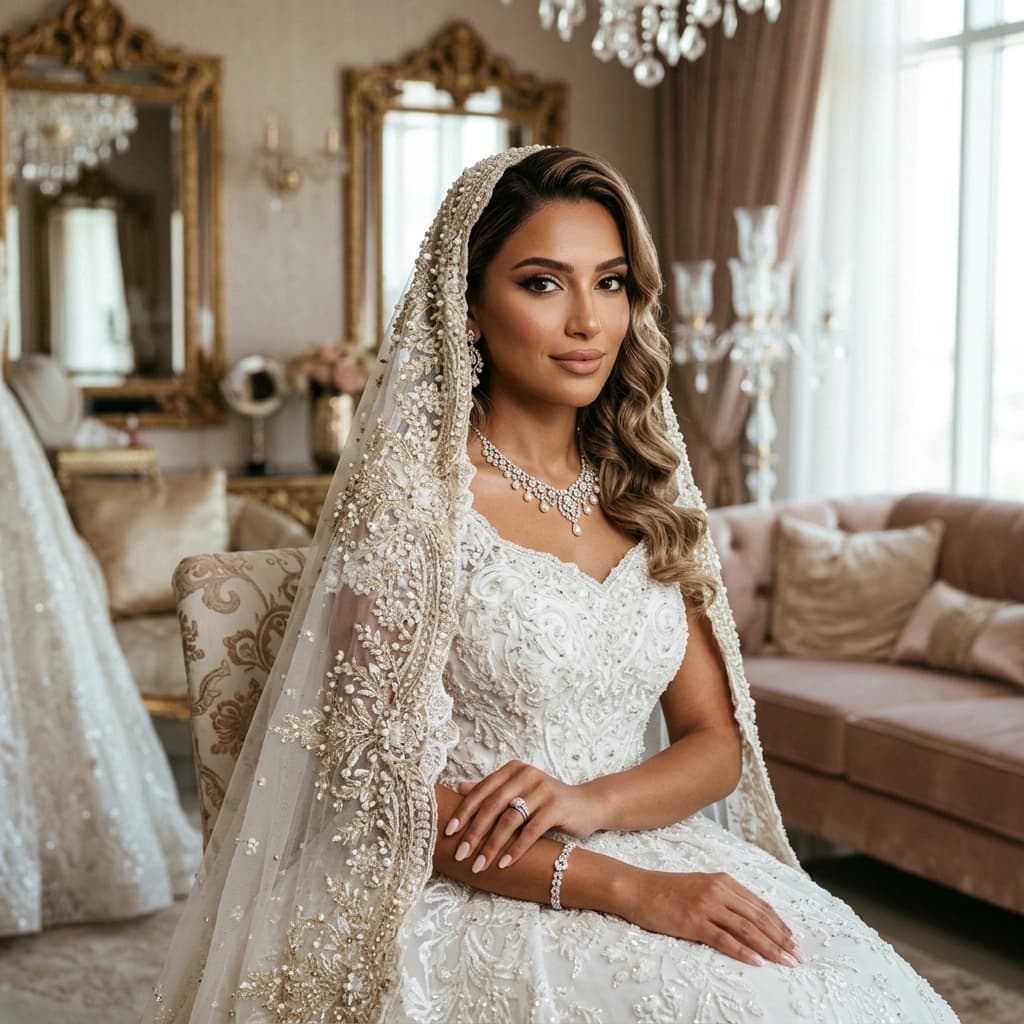 Dubai bridal editorial campaign visual